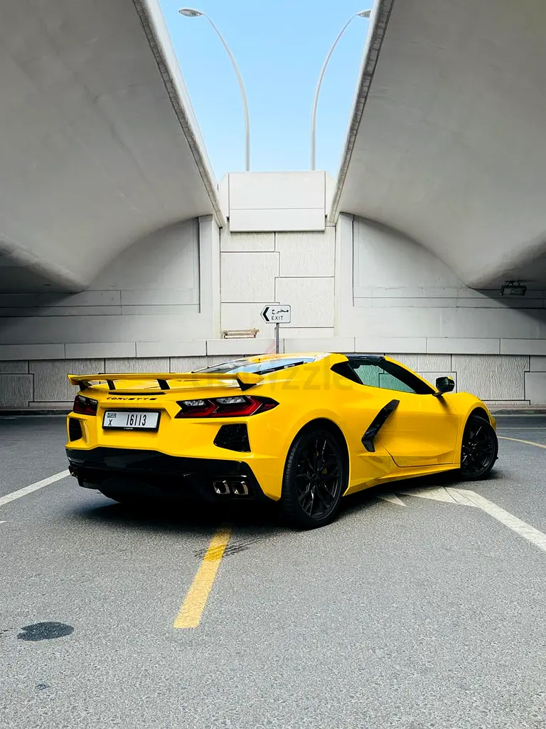 2025 Chevrolet Corvette for Rent in Business Bay (Yellow) photo 2