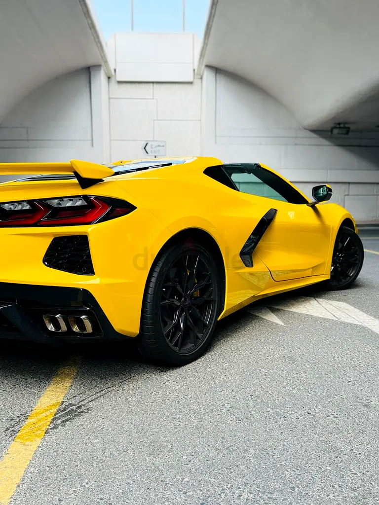 2025 Chevrolet Corvette for Rent in Business Bay (Yellow) photo 8