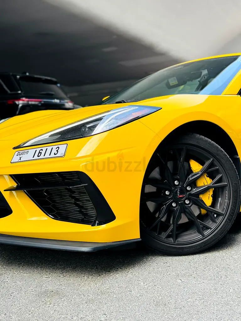 2025 Chevrolet Corvette for Rent in Business Bay (Yellow) photo 10