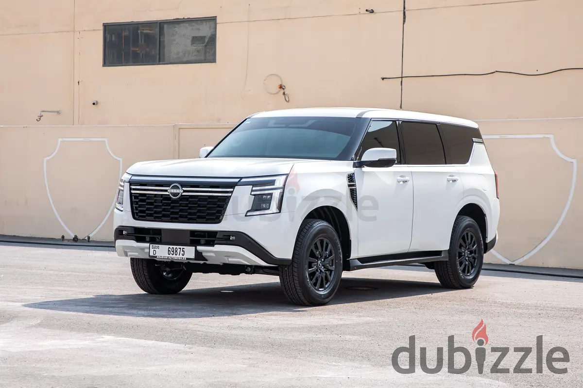 2026 Nissan Patrol for Rent in Al Jaddaf (White, Automatic, 7 Seater, Sultan Brhan) rental in Al Jaddaf, Dubai